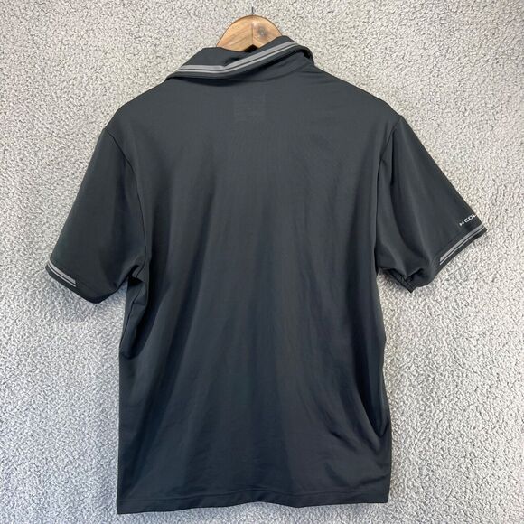 Under Armour Polo Shirt Mens Small Black Stanford University Coldblack Golf Logo - Picture 6 of 8